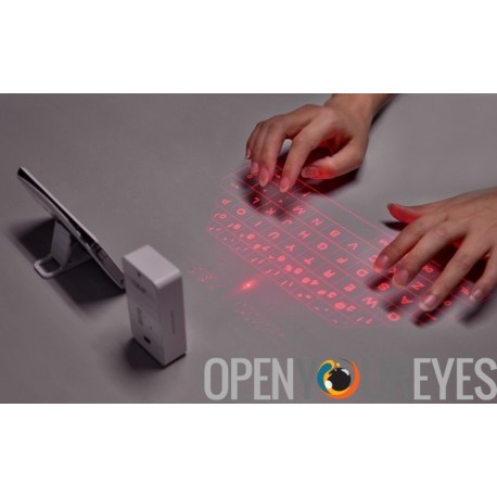 Laser Projection clavier sans fil "Keybeam" - Bluetooth, batterie intégrée, fonctionne avec Android, Windows, Mac et iOS