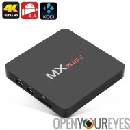 MX Plus II Android TV Box - Kodi 14.2, Quad Core CPU, 4K, décodage, Wi-Fi, SPDIF optique, 3 x USB