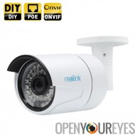 Caméra de sécurité IP HD Reolink - 2560 x 1440, 1/4 de pouce CMOS, 4MP, Vision nocturne, IR Cut, Motion Dection, Support Smartp