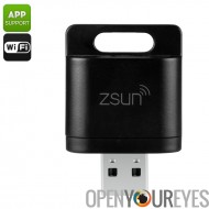 ZSUN Wi-Fi TF Card Reader - partage de données sans fil, 2 Support de carte TF TB, pour iOS, Android, Windows et, App gratuite