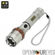 LED torche Rechargeable - avec marteau fonction CREE XML T6, 1200 Lumens, 5 Modes, alliage d’aluminium de haute qualité 6061T