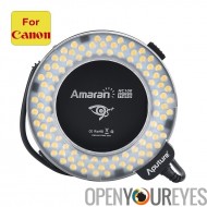 Amaran Halo AHL-HC100 anneau de LED lampe-torche pour Canon DSLR - CRI 95 +, durée de vie de 100.000 heures, 8 bagues adaptatri