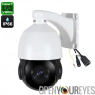 PTZ dôme caméra - 20 X Zoom optique, Vision de nuit de 60 mètres, 1/3 pouce 5MP CMOS, Support P2P, ONVIF Compliance, IP66