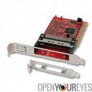 Adaptateur PCI pour carte PCMCIA / Cardbus, Dual Slot